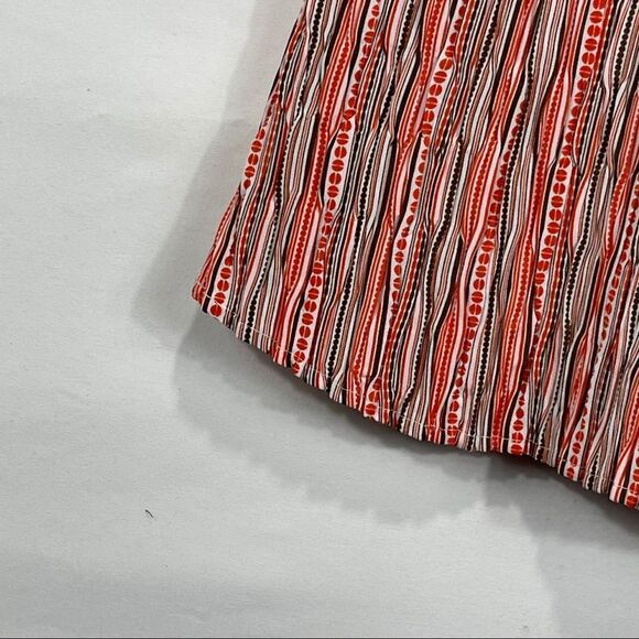 East 5th Multi Colors Pleated Sleveless Shirt - Picture 9 of 12